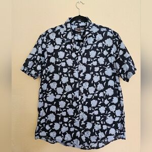 Michael Kors Black and White Floral Men's Shirt